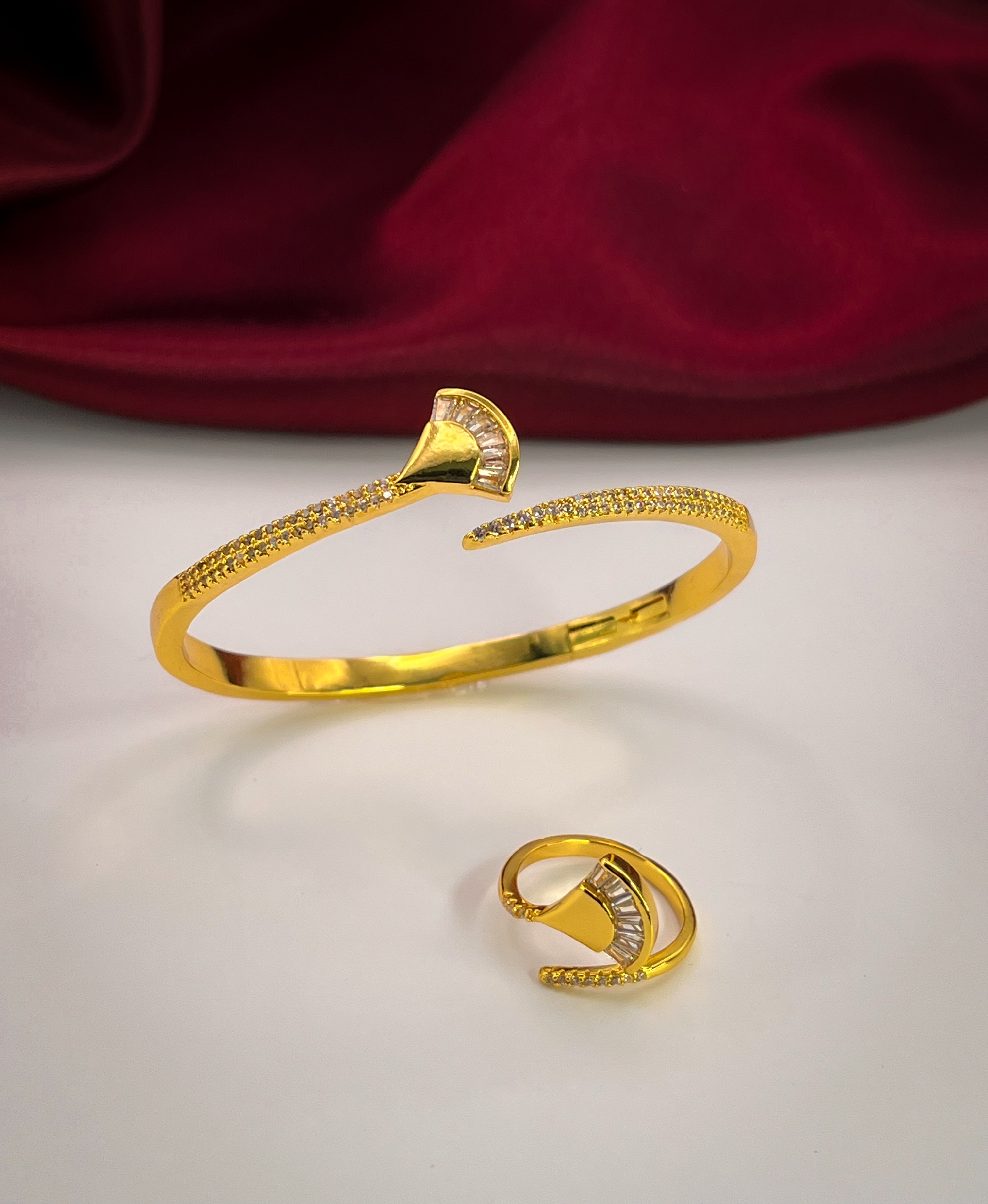 Celeste Duo  Bangle and RIng (Gold Plated)- VSKY